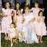 Reception -- almost all flower girls being silly