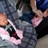 Driving home both girls fell asleep5