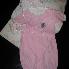 Baby outfit #3 = Pink gown with knitted booties & 