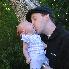 Ellie doesn't mind her daddy's kisses......